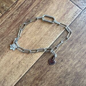 Pura Vida Silver Harper Oval Charm Chain Bracelet
